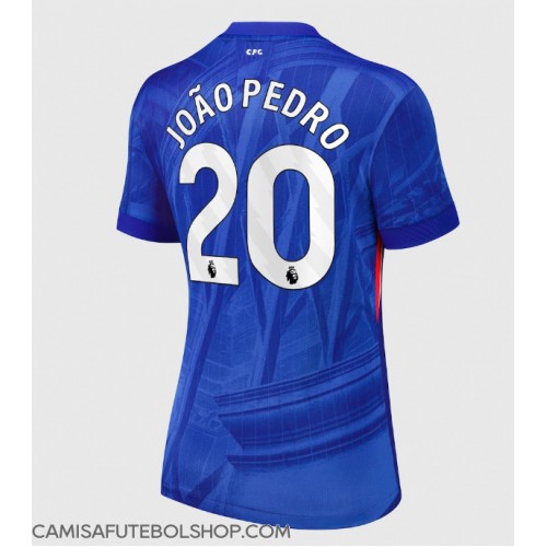 Camisa de time de futebol Chelsea Joao Pedro #20 Replicas 1º Equipamento Feminina 2025-26 Manga Curta